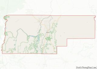 Map of Jefferson County, Oregon