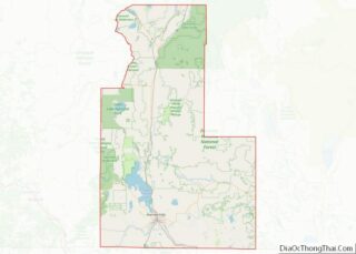 Map of Klamath County, Oregon