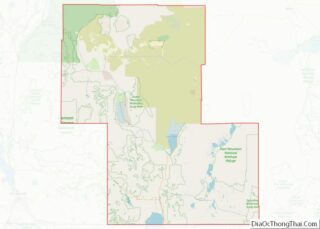 Map of Lake County, Oregon