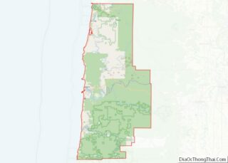 Map of Lincoln County, Oregon