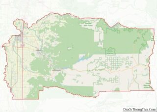 Map of Linn County, Oregon