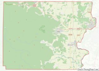 Map of Polk County, Oregon