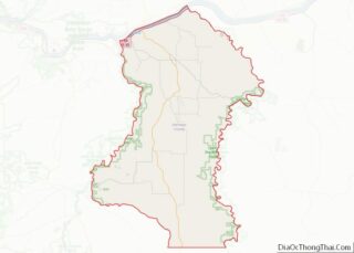 Map of Sherman County, Oregon