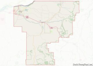 Map of Umatilla County, Oregon