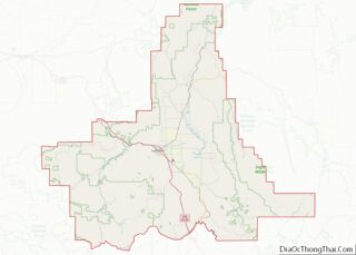 Map of Union County, Oregon