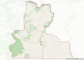 Map of Wasco County, Oregon