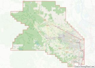 Map of Washington County, Oregon