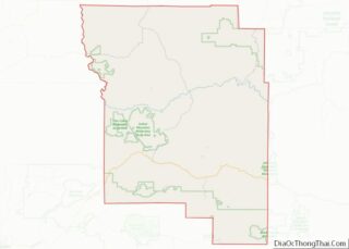 Map of Wheeler County, Oregon