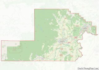 Map of Yamhill County, Oregon