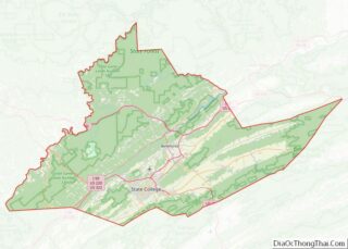 Map of Centre County, Pennsylvania