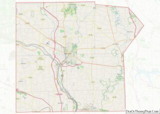 Map of Lawrence County, Pennsylvania