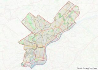 Map of Philadelphia County, Pennsylvania