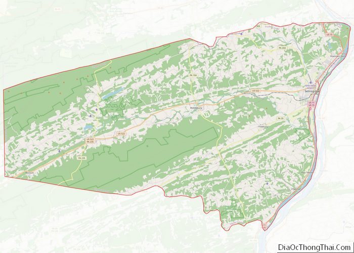 Map of Snyder County