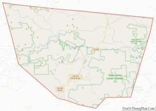 Map of Sullivan County, Pennsylvania