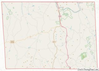 Map of Susquehanna County, Pennsylvania