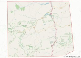 Map of Tioga County, Pennsylvania