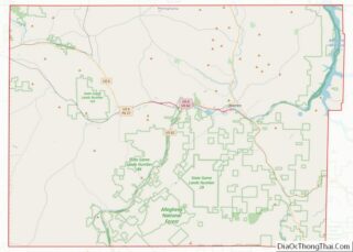 Map of Warren County, Pennsylvania