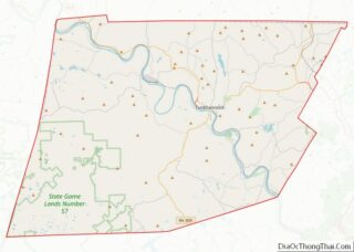 Map of Wyoming County, Pennsylvania