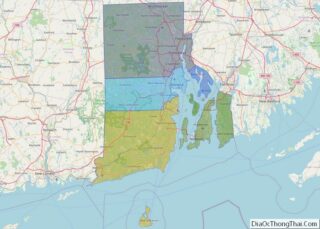 Political map of Rhode Island State – Printable Collection