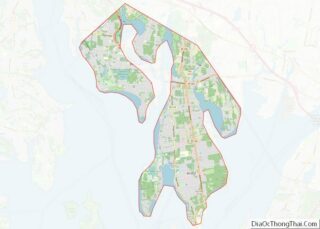 Map of Bristol County, Rhode Island