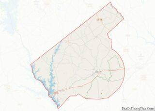 Map of Abbeville County, South Carolina