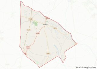 Map of Bamberg County, South Carolina