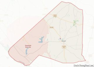 Map of Barnwell County, South Carolina