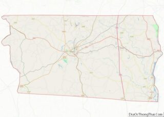 Map of Chester County, South Carolina