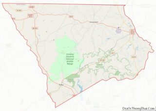 Map of Chesterfield County, South Carolina