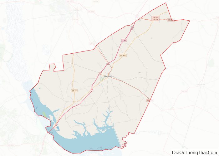 Map of Clarendon County