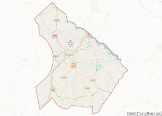 Map of Greenwood County, South Carolina