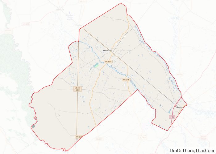 Map of Hampton County