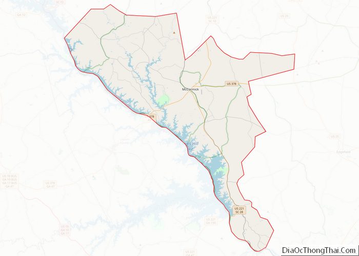 Map of McCormick County