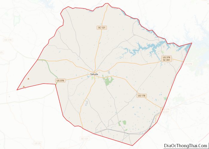Map of Saluda County