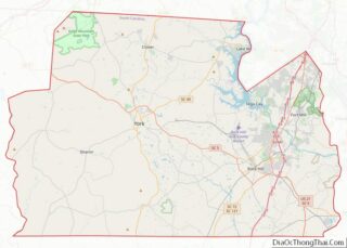 Map of York County, South Carolina