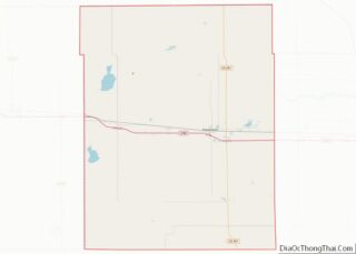 Map of Aurora County, South Dakota