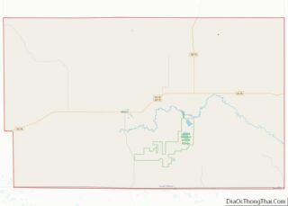 Map of Bennett County, South Dakota