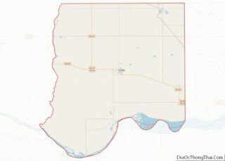 Map of Bon Homme County, South Dakota