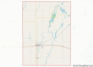 Map of Brown County, South Dakota