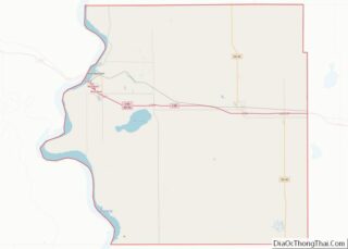 Map of Brule County, South Dakota