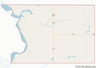 Map of Campbell County, South Dakota