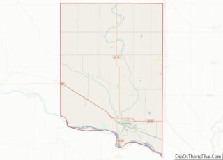 Map of Clay County, South Dakota
