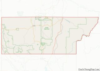 Map of Custer County, South Dakota