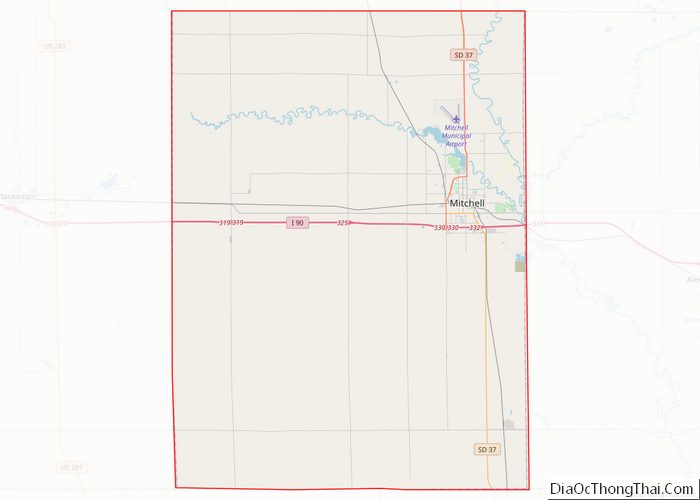 Map of Davison County