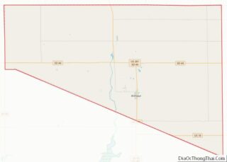 Map of Douglas County, South Dakota