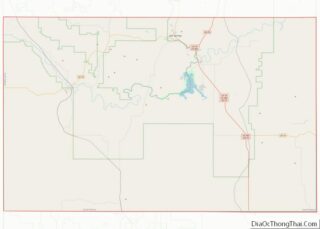 Map of Fall River County, South Dakota