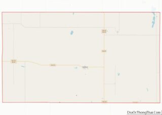 Map of Faulk County, South Dakota