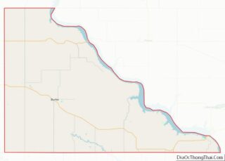 Map of Gregory County, South Dakota