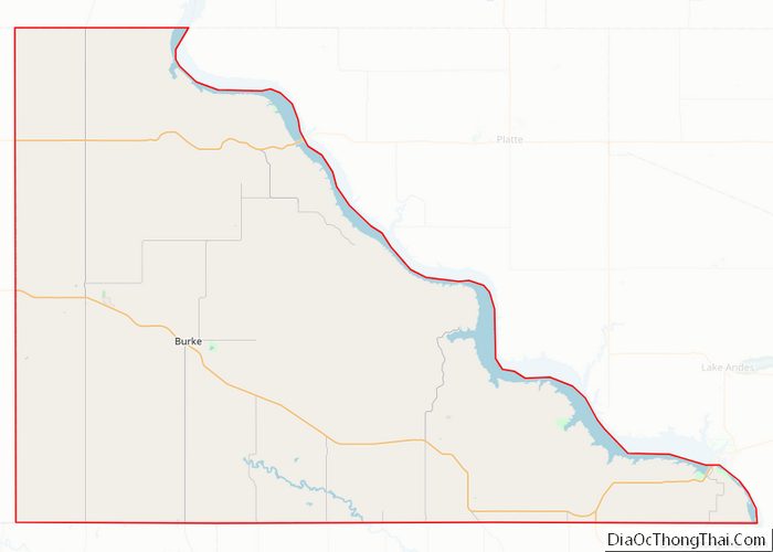 Map of Gregory County