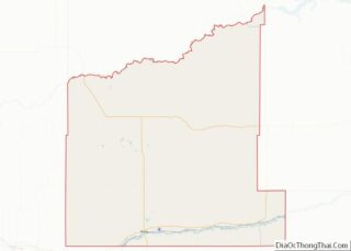 Map of Haakon County, South Dakota